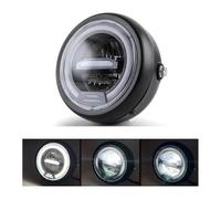 HOMRMBUBP For Spo&rtster For Cafe For Racer For Custom Motorcycle Headlight 6.5 Inch Headlamp Head Light Phare Moto Motorcycle Front Headlight(Model 3)