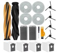 Homruich 16 Pcs Accessory Kit for Dreame X50 Ultra Complete, L50 Pro Ultra, X50 Master Robotic Vacuum Cleaner, 2 Main Brushes, 2 Hepa Filters, 4 Wipes, 4 Dust Bags, 4 Side Brushes