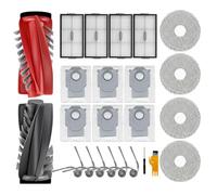 Homruich 19-Piece Replacement Parts Accessory Set for Roborock Saros 10R Vacuum Cleaner Replacement Part, 1 Main Brush Set, 4 HEPA Filters, 4 Wipes, 6 Dust Bags, 4 Side Brushes, 1 Cleaning Brush, 1