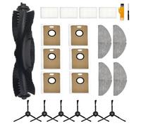 Homruich 21-piece accessory set for Tapo RV30 Max Plus, RV30 Max, RV20 Max Plus, RV20 Max vacuum cleaner replacement part, 1 main brush, 4 filters, 4 wipes, 6 dust bags, 6 side brushes