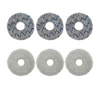 Homruich Pack of 6 Accessory Wipes for Ecovacs Deebot T50 Pro Omni/ N30 Pro Omni/ T30 Pro/T30S/ T20 Omni/ T10 Omni/ X1 Omni/ X2 Omni Robot Vacuum Cleaner, Reusable and Washable Replacement Parts