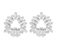 HOMSFOU 1 Pair Decorative Rhinestone Shoe Buckles for Boots and Flat Shoes Shiny Hollow-out Wedding Clips Accessory for Gatherings and Daily Life