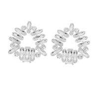 HOMSFOU 1 Pair Rhinestone Shoe Clip for Women Hollow-out Decorative Shoe Buckle Attach to High Heels for Weddings and Daily Life Silver Bridal Accessory