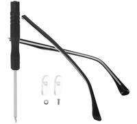 HOMSFOU 1 Pair Universal Replacement Eyeglasses Temple Arms Crystal Metal Glasses Legs Teeth, Compatible Eyewear Repair Accessory for Vision Care