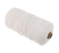 HOMSFOU 1 Roll Cotton Butchers Twine Beige String for Crafts Baking Present Wrapping and Gardening Elastic Rope for DIY Projects Tangle Storage Versatile Use