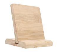 HOMSFOU 1 Set Blank Bamboo Engraving Board with Base Desktop Name Plate for Retail Restaurants Trade Shows and More Versatile Display for Prices Payment Codes and Signage