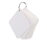 HOMSFOU 1 Set Blank Memo Cards with Rings of DIY Notecards for School Office and Home Use for Vocabulary Recording Daily Planning and Scrapbooking Includes Metal Binder Rings