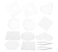 HOMSFOU 1 Set DIY Puzzle Beads Pegboard Including Square Heart Hexagon and Shapes for Craft Projects Portable Plastic Craft Beads Board for All Ages