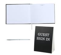 HOMSFOU 1 Set Funeral Guest Book Portable Condolence Sign in Book for Memorial Services Elegant Guest Sign In Record Keepsake with Quality in