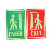 HOMSFOU 1 Set Luminous Exit Indicator Sticker Self Adhesive Night Glow Exit Sign for Effortless Installation for Hallways Bedrooms and Living Rooms Direction Darkness