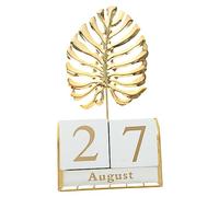HOMSFOU 1 Set Unique Wooden Block Calendar Solid DIY Desktop Ornament for Home Office Decor Rustic Design for Month Date Display Creative Idea