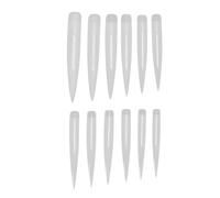 HOMSFOU 10 Packs False Nail Tips Kit for Nails with Sharp Pointed Made of Pvc Apply with Gel Safe to Body for Home Use