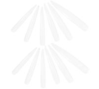 HOMSFOU 10 Packs White Pvc Fake Nail Tips for Professional Use and Stage, No Smell Healthy Material, Long Pointed Design, Pack for Nail Art and Salon Application