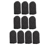 HOMSFOU 10 Pcs Breathable Nylon Finger Sleeves for Gaming Elastic Anti-sweat Touch Screen Covers Ultra-thin Thumb and Finger Protectors for Mobile Phones with Black Edges
