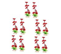 HOMSFOU 10 Pcs decorative flowers aquarium flowers decor fake flowers ornament flower plates sashimi plate flower decoration peanut ornament fake plants sushi fake potted plant