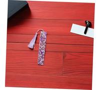 HOMSFOU 10 Pcs Glitter Fringed Bookmark Book Marks for Reading Women Reading List Bookmark with Tassels
