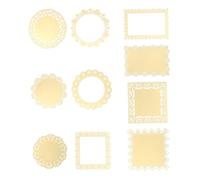 HOMSFOU 10 Pcs Hollow-Out Lace Scrapbook Paper with Hot Stamping Decorative Craft Material for DIY Albums Tags Cards and Handcrafted Journals