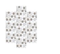 HOMSFOU 10 Pcs Marbling Tile Stickers PVC Self-Adhesive Waterproof Removable Wall Sticker for Bar Counters and Tv Walls, Simple and Elegant Decorative Decals Ts028