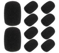 HOMSFOU 10 Pcs Microphone Foam Covers and Protective Sponge Sleeves for Lapel and Headset Mics Compatible with V3 V9s Models, Noise Reduction for Gaming and Communication