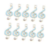 HOMSFOU 10 pcs Music Notes Charms Metal Musical Symbol Charms for DIY Crafting for Bracelets Necklaces and Earrings Design Durable Material