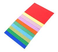HOMSFOU 10 Sheets Glitter Cardstock Paper Sparkly DIY Craft Paper for Card Making Flexible EVA Foam Glitter for Home School Nursery Projects