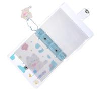 HOMSFOU 10 Sheets Small Photo Book PVC Cartoon Style Three-Hole Binder Album with Delicate Design for Storing Photos and Documents for Graduation and Classmate Memories