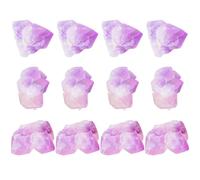 HOMSFOU 100g Natural Crystal Decorative Stones Tumbled Amethyst Chips Bulk Rocks for Home Décor and Aquarium Accessories, 1.5-3cm Mineral Pebbles for Meditation and Spiritual Use