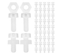 HOMSFOU 100pcs Acrylic Corner Fastener Set, Triangle Code Fasteners, M3x6 Screws and M3x2.4 Nuts, Three-sided Fixator Kit for Home Renovation and Furniture Making
