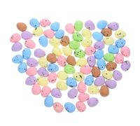 HOMSFOU 100pcs Artificial Bird Eggs for Easter Decor Speckled Fake Foam Bird Eggs for Easter Diy Crafts Garden Nest Decor Photo Props (multicolor)