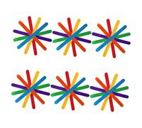 HOMSFOU 100pcs Colorful Wooden Craft Popsicle Sticks Smooth Edges for DIY Projects School Activities Family Fun Safe and Vibrant Art Supplies