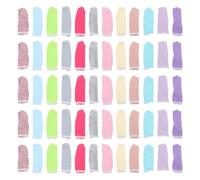 HOMSFOU 100Pcs Cotton Finger Protectors Breathable Sweat-Absorbent Finger Covers for Work and Safety, Wear-Resistant Fingertip Protection Gear Suitable for Manual Tasks Random Style