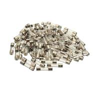 HOMSFOU 100pcs Glass Fuse Assorted Kit Amp Values Fast-blow Quick Blow Tubes with Clear Storage Box for Household Electronics Automotive Instruments