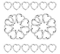 HOMSFOU 100Pcs Hollow Heart Charms for Jewelry Making Alloy Heart Frame Beads for Bracelets Necklaces and DIY Crafts