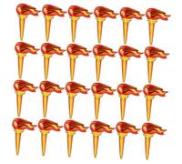 HOMSFOU 100pcs Inflatable Torch for Sports Event Props Large Flame Balloons for Cheering and Party Decorations Easy to Inflate Portable Fire Party Balloon