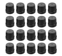 HOMSFOU 100pcs Leak Proof Essential Oil Bottle Tops with 18 Tooth Screw Cap Tamper Evident Closures for Fragrance and Scent Bottles, Versatile Use and Large Capacity, for Beer Festival