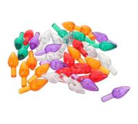 HOMSFOU 100pcs Medium Twist Lights Plastic Christmas Tree Replacement Bulbs Twist Shape Lightweight Versatile Usage Indoor Holiday Decorations