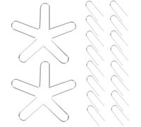 HOMSFOU 100pcs Nichrome U-Shaped Hooks High Temperature Nichrome Wire for Ceramic Jewelry DIY Craft Hanging Rings for Home Organization and Kitchen Storage