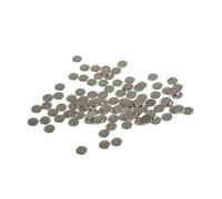 HOMSFOU 100pcs Polished Stainless Steel Round Pendant Charms Silver DIY Crafting Accessories for Jewelry Making Blank Tags for Necklace Bracelet Earrings Key Chains