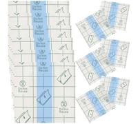 HOMSFOU 100pcs Pu Film Disposable Makeup Palettes Self-adhesive Hand Palettes for Women 6cm Makeup Mixing Plates for Foundation and Nail Art