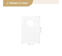 HOMSFOU 100pcs PVC Adhesive Hanging Tabs Round Hole 20x40mm Sticky Hooks for Retail Display and Home Organization Utility Storage