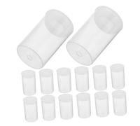 HOMSFOU 100pcs Small Travel Bottles with Secure Caps Transparent Plastic Medicine Containers for Organizing Beads Coins Sewing Supplies Compact Storage Vials for Travel and Everyday Use