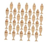 HOMSFOU 100PCS Unfinished Wood Fish Cutouts for DIY Painting and Crafting Fish Shape Wooden Slices for Kindergarten Art Projects Ocean Theme Embellishments for Creative Decor and Learning