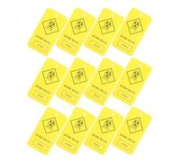 HOMSFOU 100pcs Waste Identification Tags Yellow Plastic Paper Labels for Clinical Waste Hospital Classification Safety