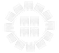 HOMSFOU 100pcs White Plastic 7-tooth Wig Cap Clips Combs Hair Accessories for Wig Fixing and Mesh Cap Securing in Cosplay and Daily Wear