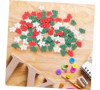 HOMSFOU 100pcs Wooden Snowflake Buttons Christmas DIY Sewing Craft Decorations Retro Style Cartoon Xmas Button for Clothing Hats Bags Overcoat Decor Mixed Style