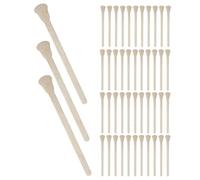 HOMSFOU 100pcs Wooden Waxing Spatulas 125x16mm Disposable Eyebrow Lip Nose Hair Removal Sticks Facial Wax Craft Applicators for Women Home and Travel
