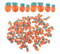 HOMSFOU 10packs Carrot Soft Slices Vegetable Charms DIY Crafts for Phone Case Hair Accessories Scrapbooking Kitchen Decor