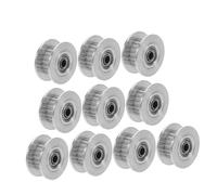HOMSFOU 10pcs Aluminum Idler Timing Pulley for Belt Teeth Bore with Smooth Bearings Low Noise Synchronous Wheel for Printers Cnc Machines Robotics