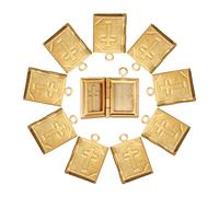 HOMSFOU 10Pcs Bible Charms for DIY Jewelry Making Durable Necklace Pendants Versatile Religious Craft Accessories for Necklaces Keychains and Bracelets