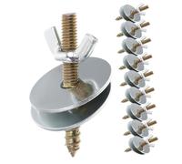 HOMSFOU 10pcs Bird Cage Screws M5x50mm with Washers, Double-headed Perch Fixing Screws for Bird Springboard and Pet Cage Accessories, Suitable for Birdcage Retaining and Breeding Box